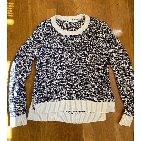 Rag & Bone Navy White Chunky Knit Pullover Crew Sweater Sz Small / P NWT $275 - Picture 7 of 8